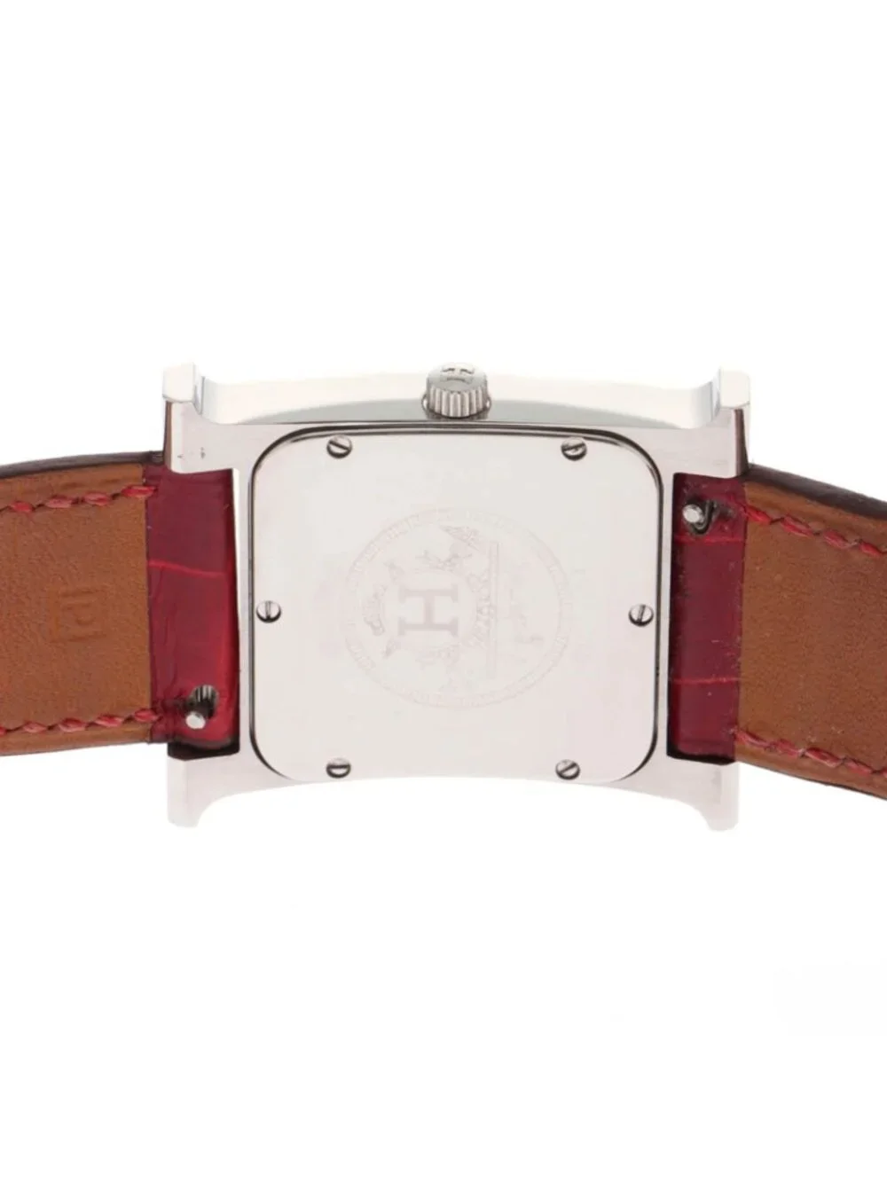 Hermes H Watch Stainless Steel White Shell